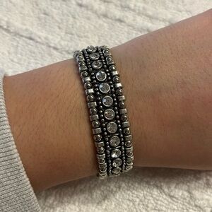 Sparkly multi row stretch bracelet